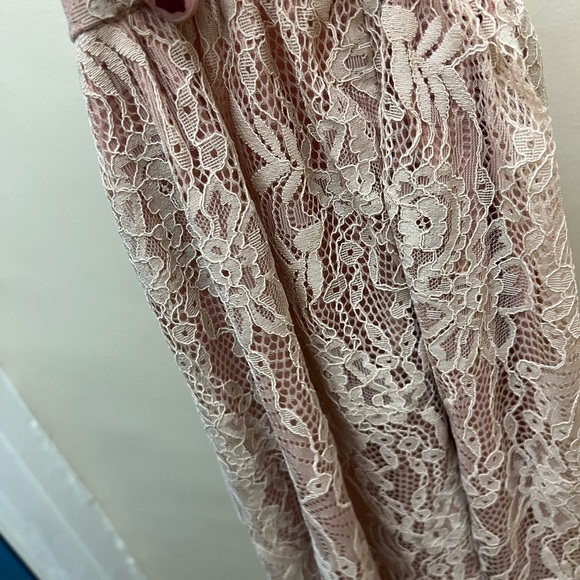 Lulus dusty pink maxi lace up dress NWOT - Picture 6 of 6